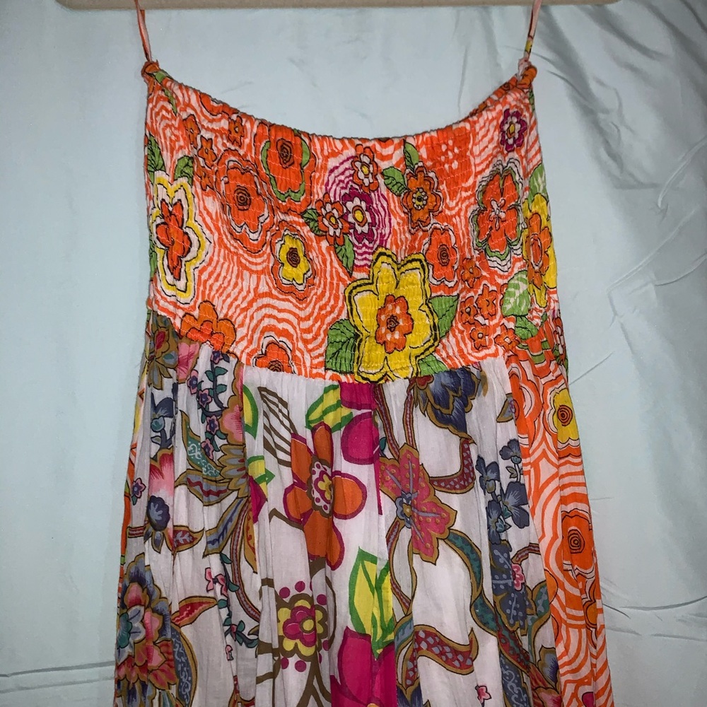 Cotton floral tube top sun dress ☀️ EUC